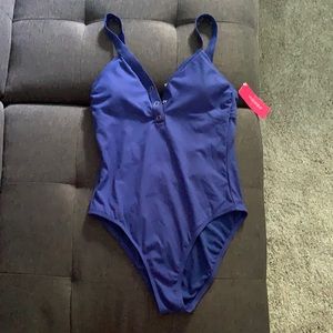 Blue one-piece swimsuit (target brand) size medium